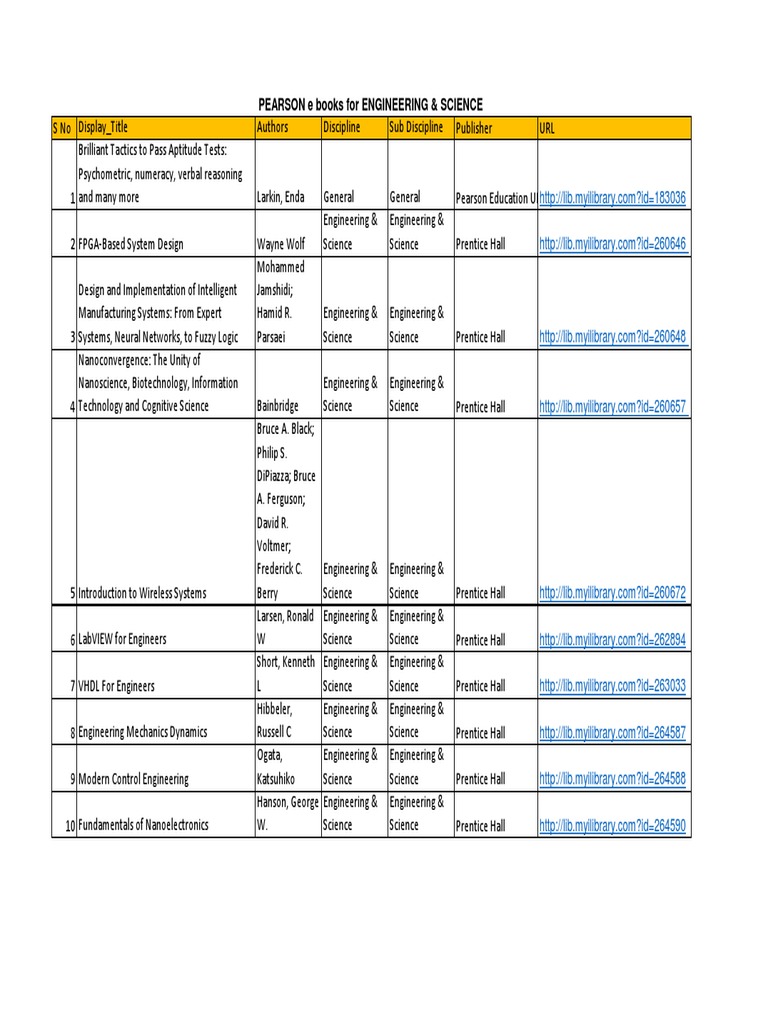 Pearson Engineering eBooks Collection | PDF | Machines | Engineering