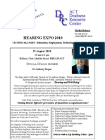 Hearing Expo 2010 Media Flyer