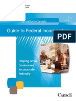 Guide To Federal Incorporation: Corporations Canada