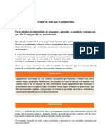 Como calcular o tempo de ciclo de equipamentos