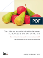 ISO 9001 2015 and ISO 13485 2016 Differences and Similarities PDF