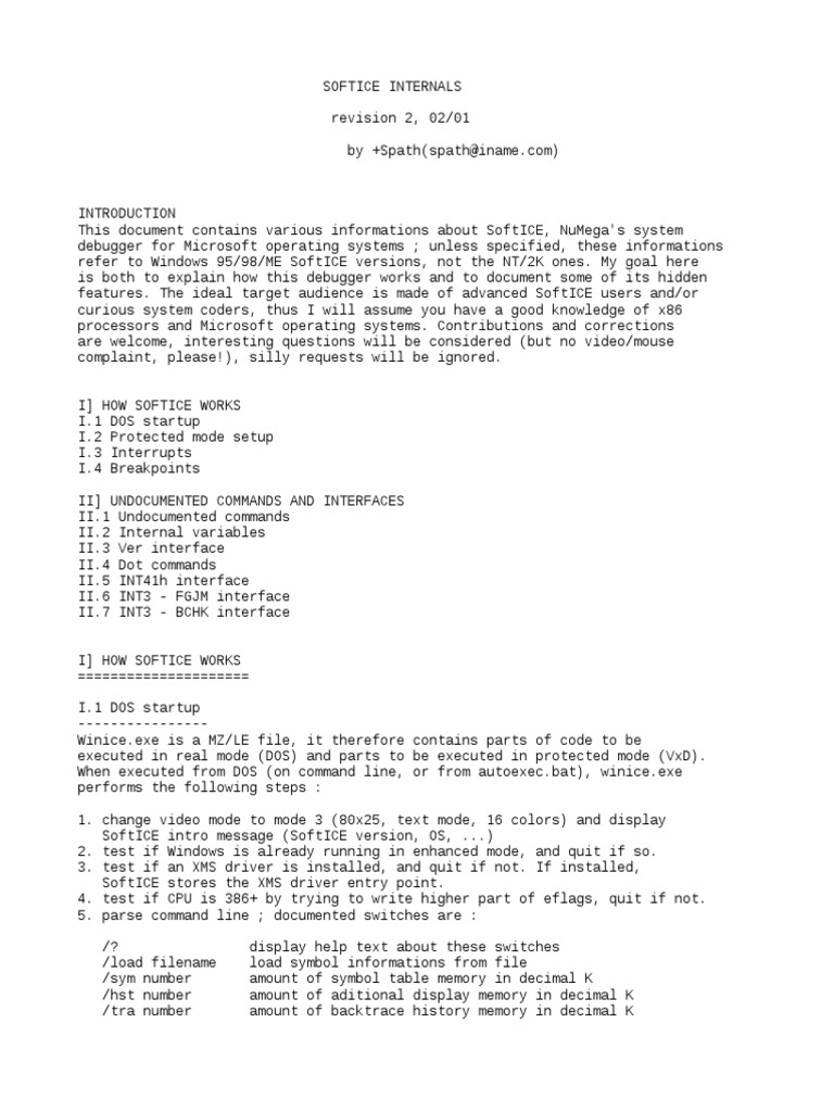 Softice 4 5 serial number lookup