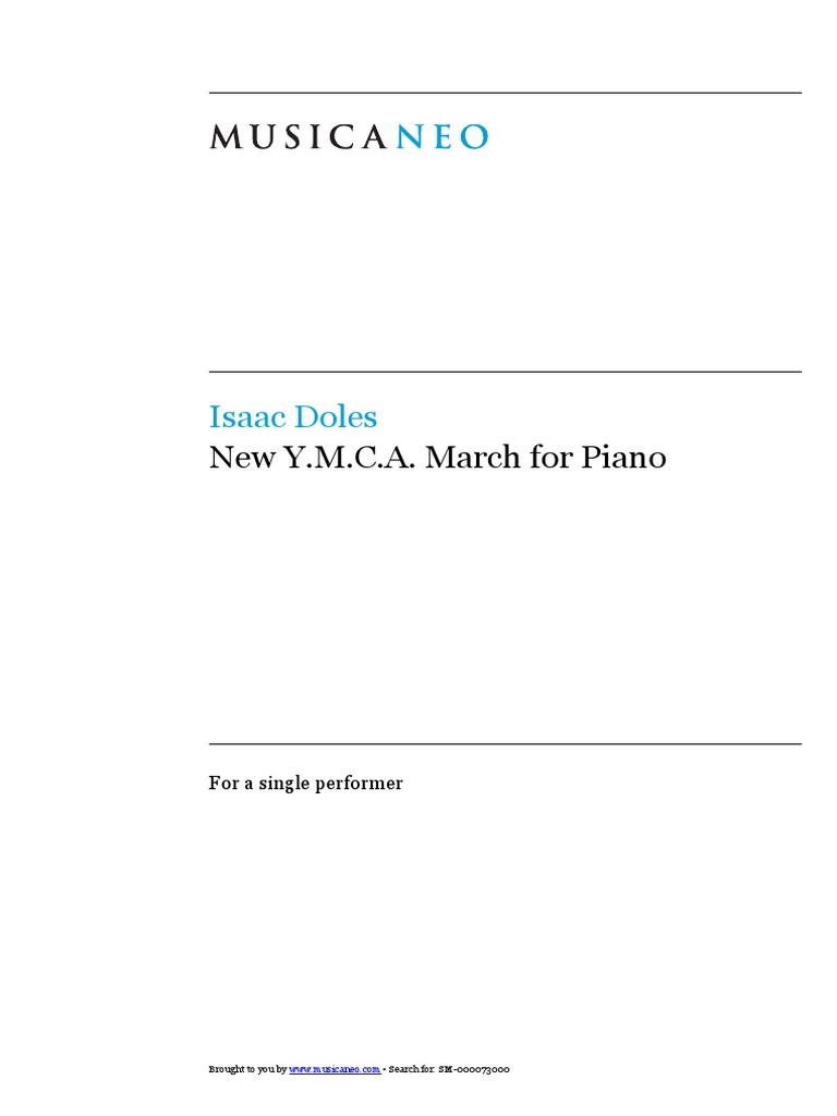 Isaac Doles: New Y.M.C.A. March For Piano | PDF | Social Science | Home ...