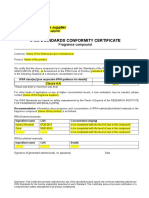 IFRA Certificate Template