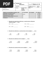 3.2 Prueba Adición y Sustracción