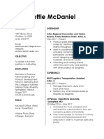 Dottie Mcdaniel Resume For Website