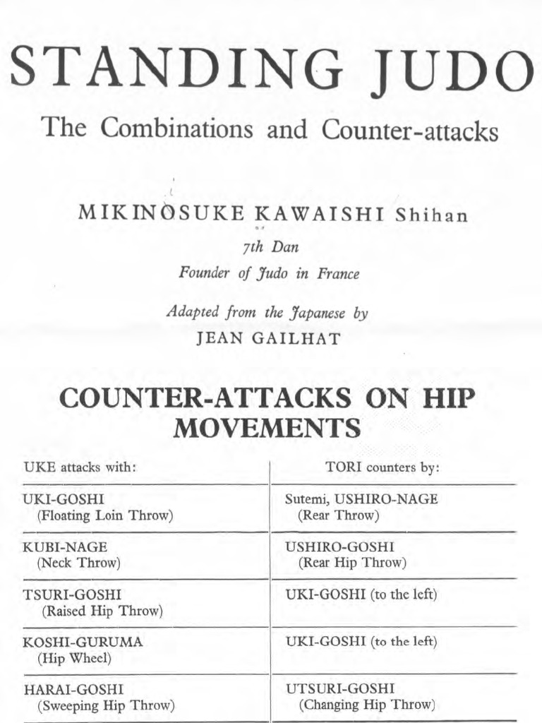 Standing Judo Counters Mikinosuke Kawaishi