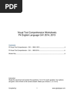 P4 Visual Text Comprehension Worksheet CA1 2013 2014