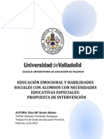 Educación Emocional y Habilidades Sociales Con Alumnos Con Nee Propuesta de Intervención