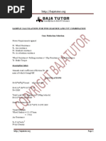 Sample Calculations For FNR Gear Box and CVT