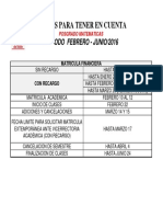 Calendario Posgrado Matematicas