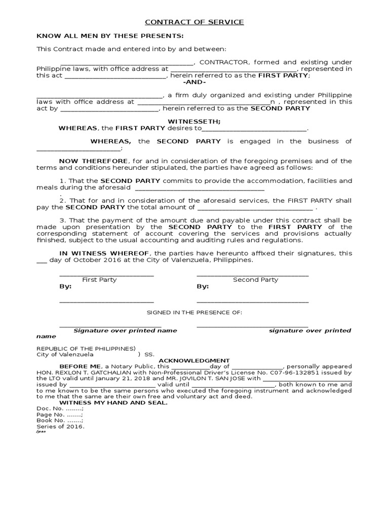 Contract of Service | PDF | Consideration | Law Of Obligations