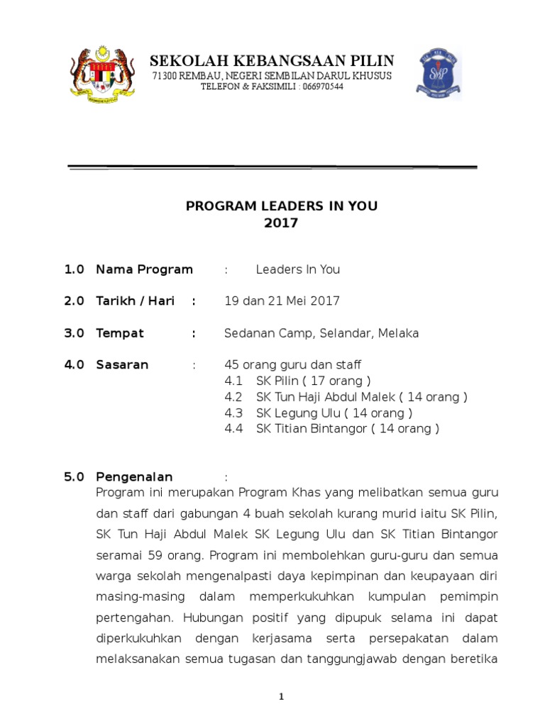 Program Kepemimpinan Guru 2017 | PDF