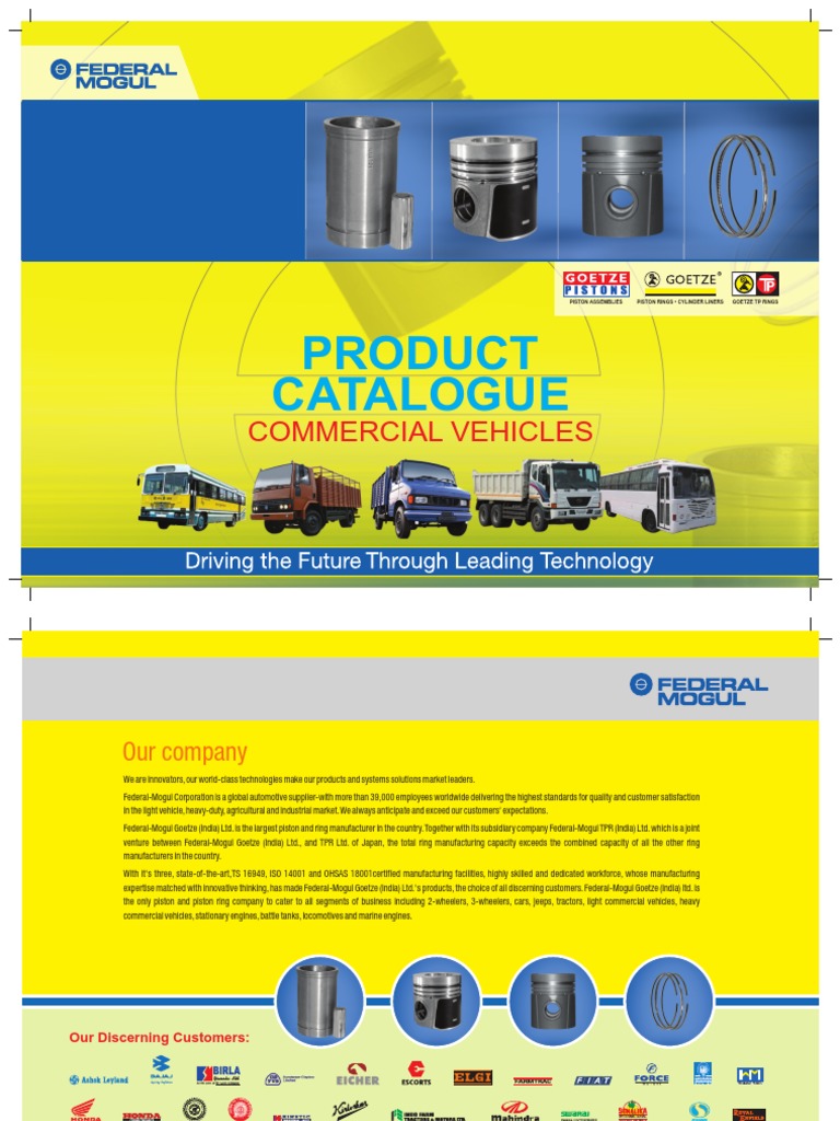 Goetze Piston and Ring Catalogue | PDF | Piston | Cast Iron