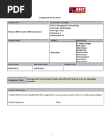 Part 1 Final Management Accounting Assignment Brief