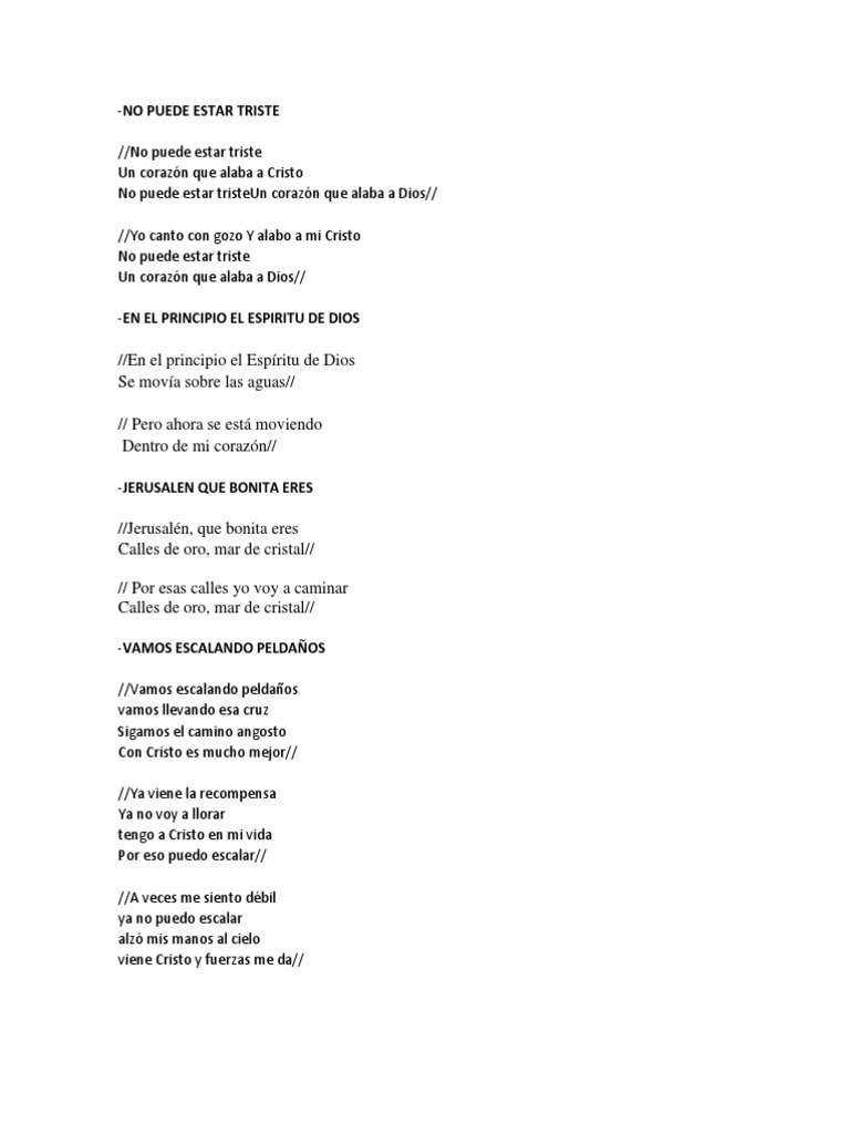 No Puede Estar Triste Pdf Cristo Título Espíritu Santo