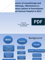 Comparison of Monotherapy and Multitherapy Effectiveness in Glaucomatous Patient at Panembahan Senopati General Hospital in 2013