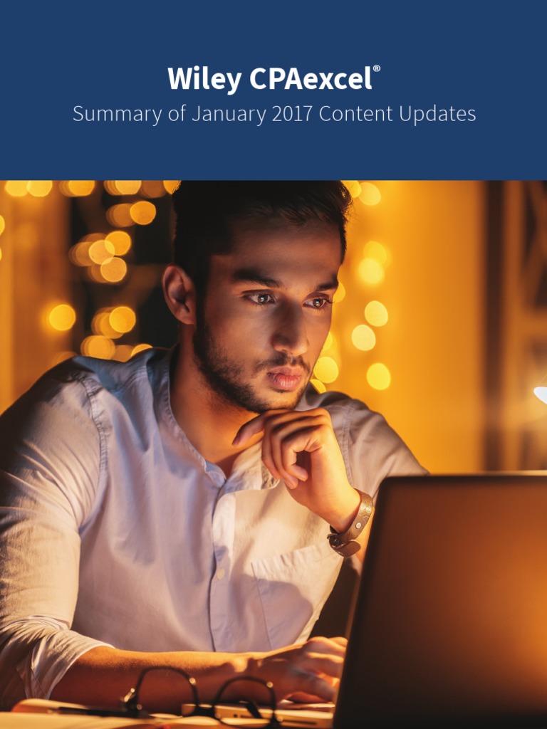 Wiley Cpaexcel January 2017 Update Pdf Financial Accounting