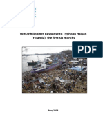 WHO Philippines Response To Typhoon Haiyan (Yolanda) : The First Six Months