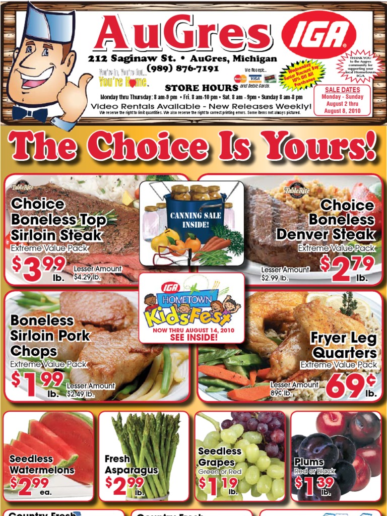 Au Gres IGA Circular 2 Aug 8 Aug Bread Crumbs (26 views)