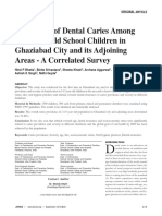 07 - Prevalence of Dental Caries Among 3-15 Year Old School Children in Ghaziabad City