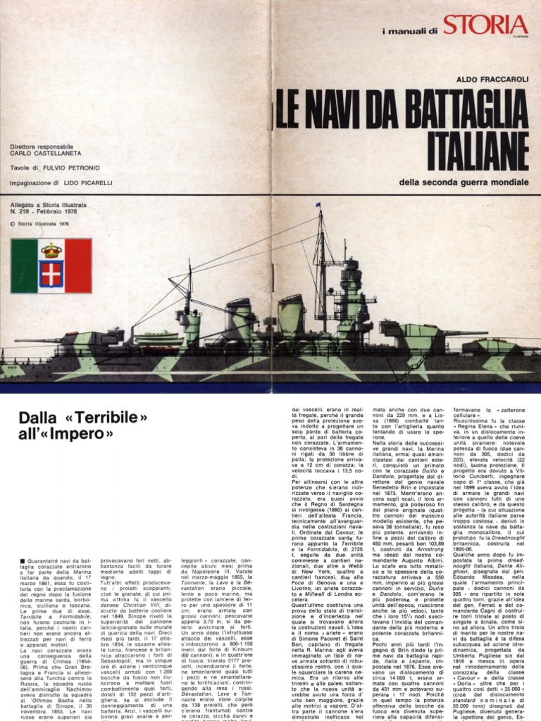 Le Navi Da Battaglia Italiane Della