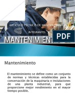 Mantenimiento presentacion