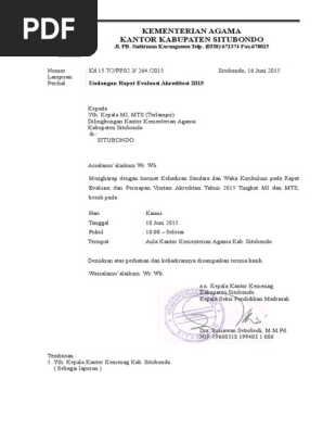 Surat Undangan Akreditasi Pdf