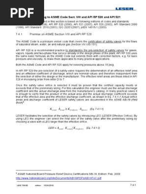 Ehb En 7 4 Sizing According To Asme Code Sect Viii And Api Rp 520