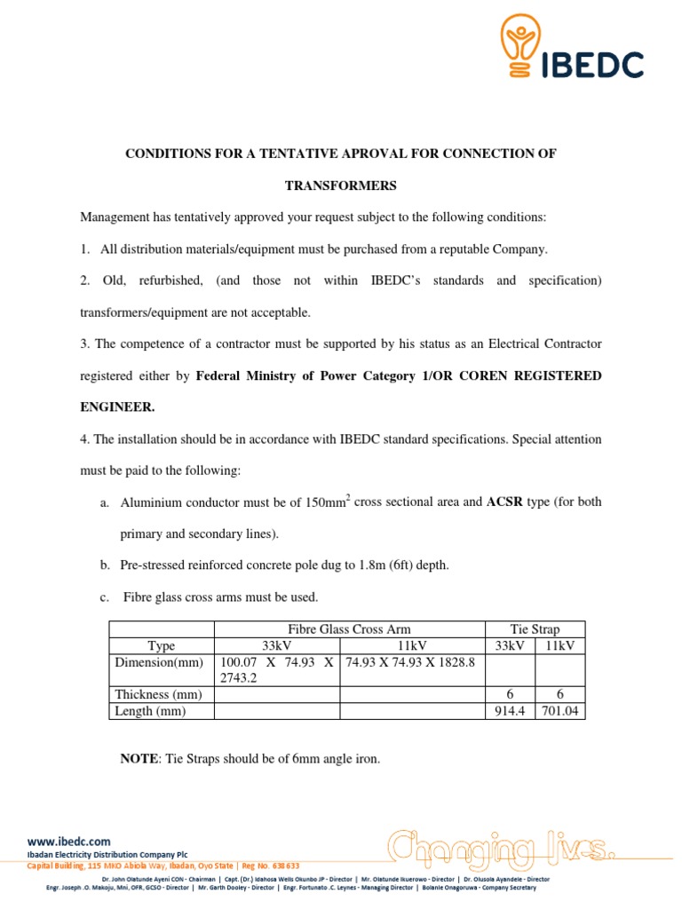 IBEDC Distribution-Transformer-Specificationi PDF | PDF | Transformer ...