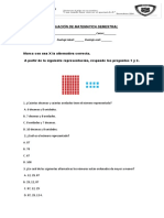 Evaluación de Matematica Semestral Con Matriz