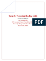 Tasks For Assessing Reading Skills