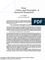 Spanish Clitics and Participles A Historical Perspective - Barry1989