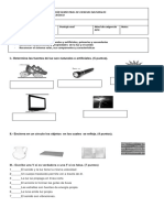 Evaluación Semestral de Ciencias Naturales