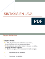 Unidad 2 Sintaxis en Java