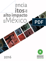 Incidencia de delitos de alto impacto en México 2016