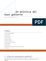 Evaluación Política Del Buen Gobierno