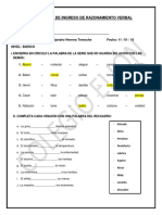 Examen Inicial de Razonamiento Verbal - Básico