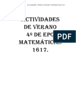 Actividades Verano Matematicas 4 Epo. 1718