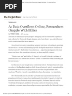 As Data Overflows Online, Researchers Grapple With Ethics