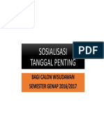 Sosialisasi Tanggal Penting Genap 2016 - 2017