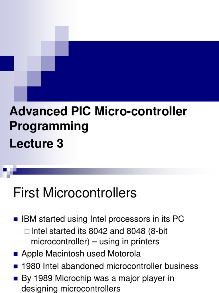 Advanced PIC Microcontroller Programming | PDF | Microcontroller | Pic ...