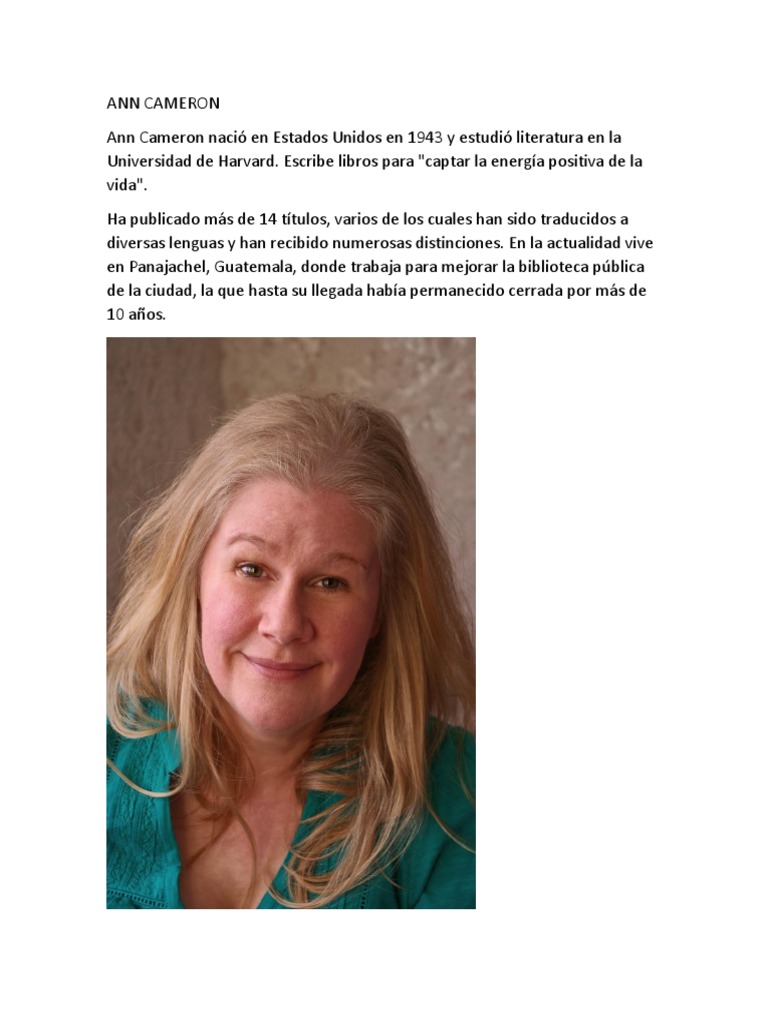 Ann Cameron PDF