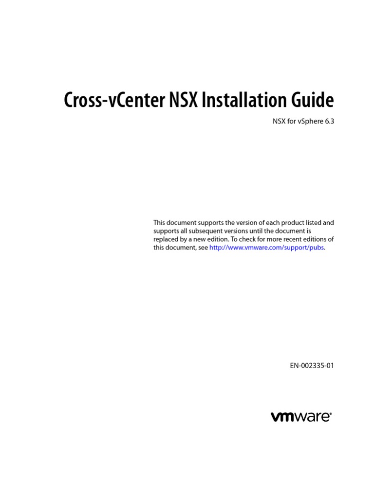 NSX 63 Cross VC Install | PDF | Virtual Private Network | Computer Network