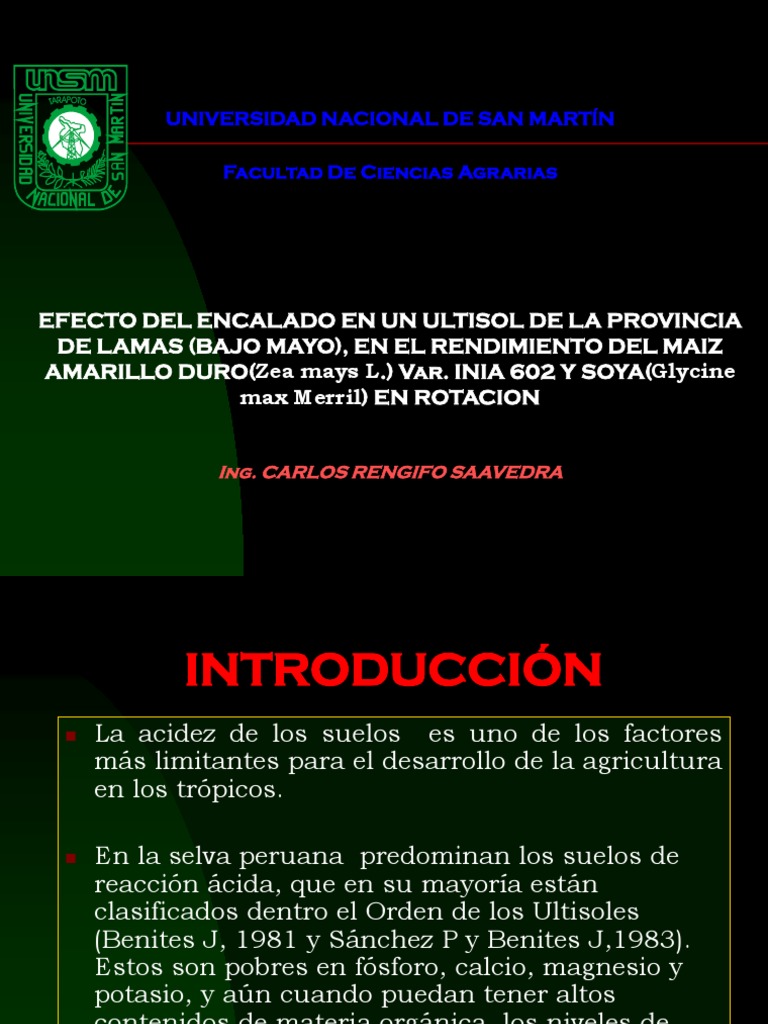 Present. Carlos Rengifo | PDF | Ácido | Agricultura