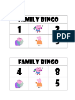 Family Bingo Peppa Numbers