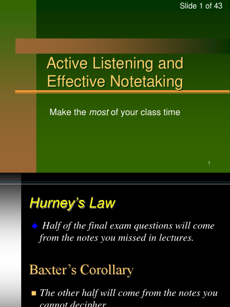 College Notetaking Mastery | PDF | Lecture | Communication