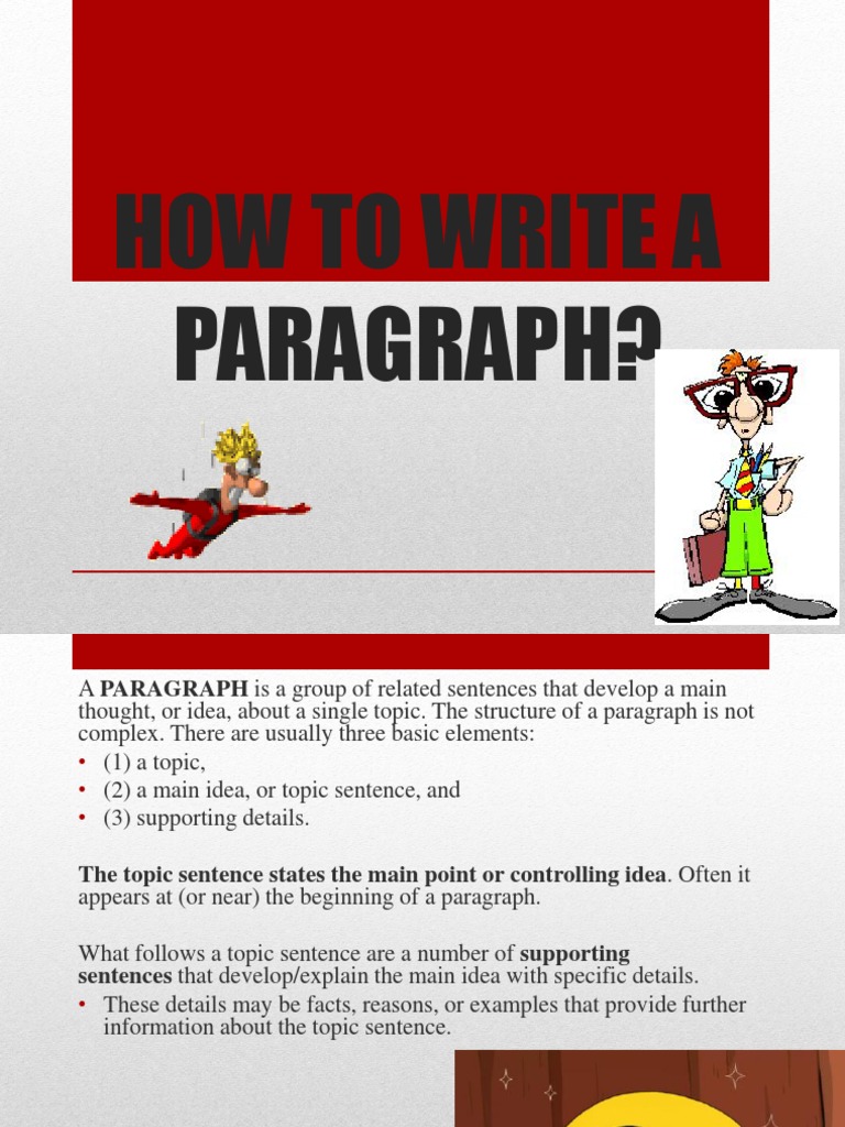 How To Write A Paragraph | PDF | Paragraph | Sentence (Linguistics)