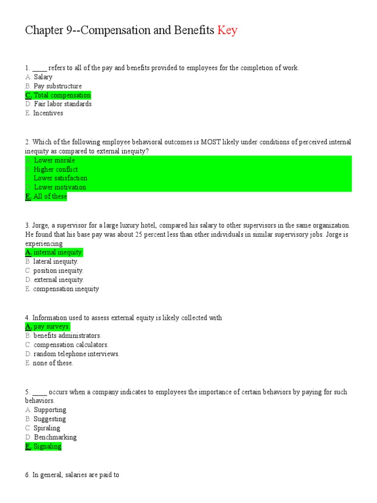 Compensation and Benefits Overview | PDF | Employee Benefits | Employment