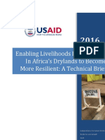 Enabling Livelihoods in Transition in Africa's Drylands To Become More Resilient: A Technical Brief